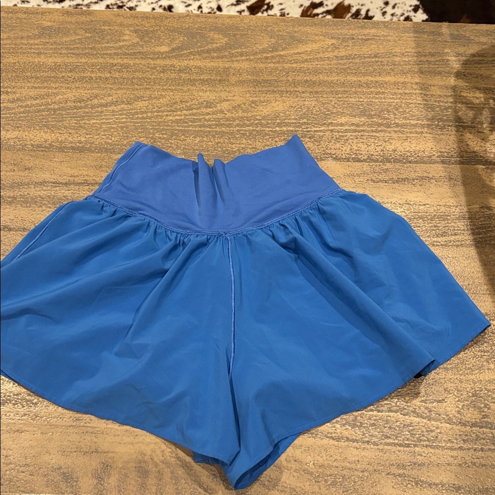 Blue Women's Aerie Shorts - Picture 2 of 3